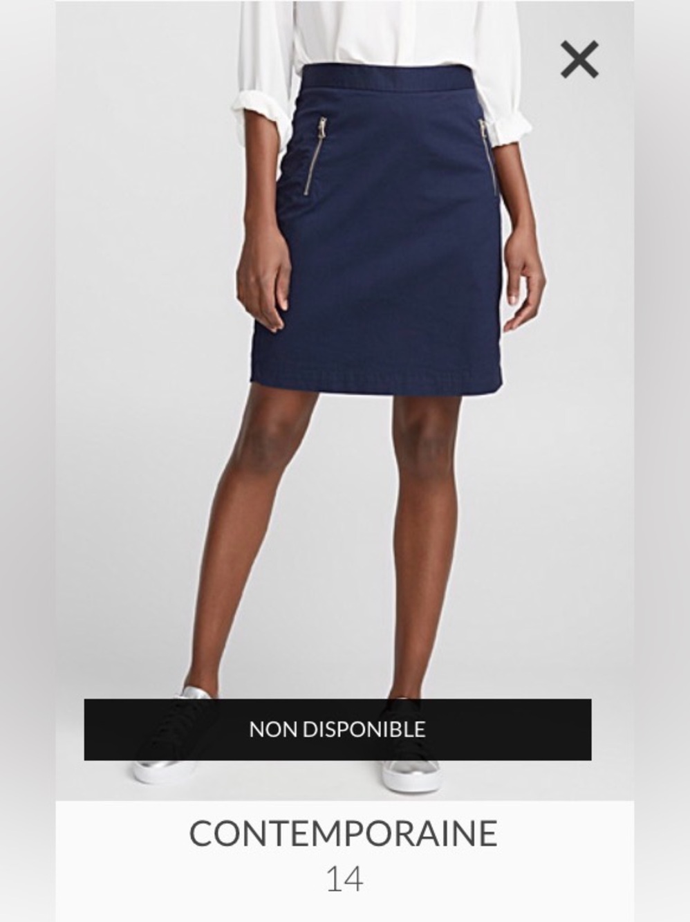 2/$30 Cotton Skirt in Navy
